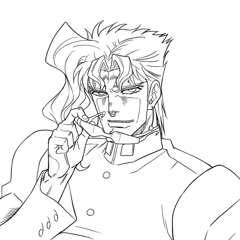 Coloriage Noriaki Kakyoin Geste Subtil