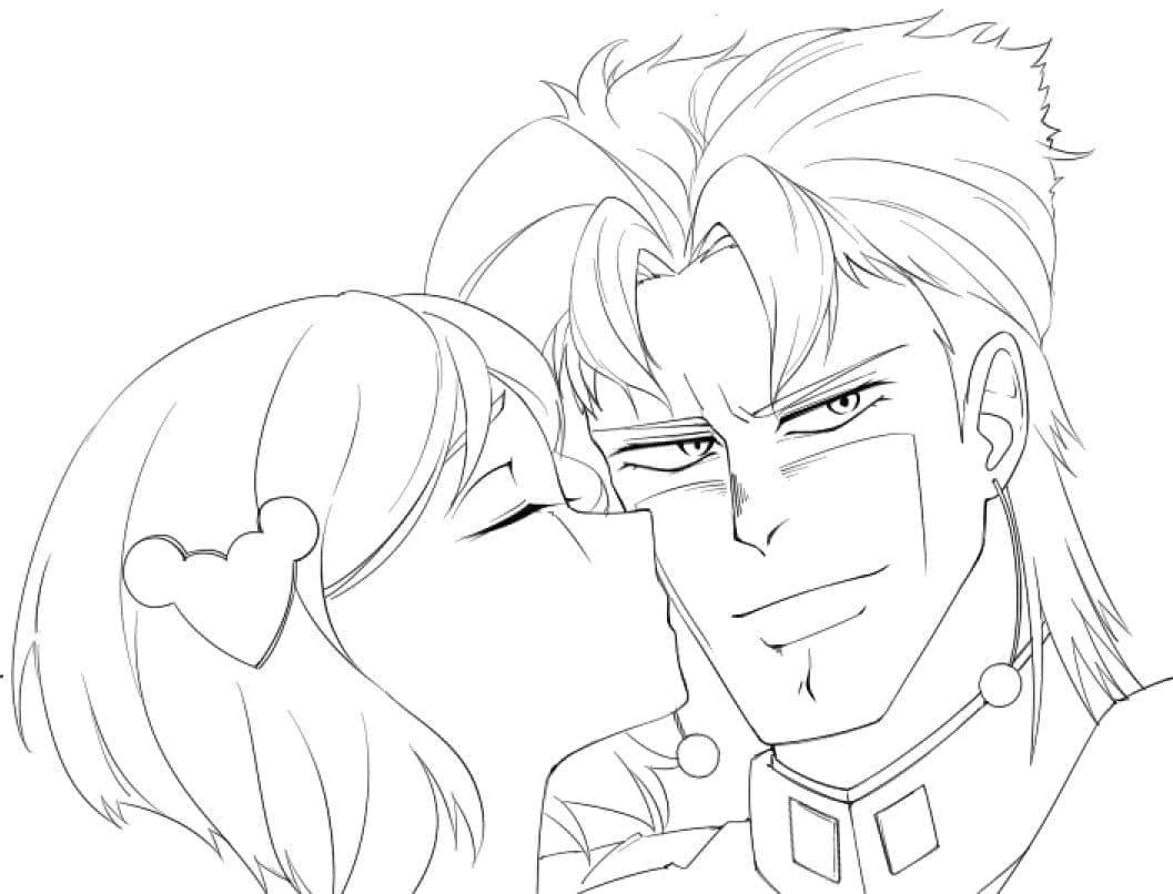 Coloriage Noriaki Kakyoin JoJo's Bizarre Adventure