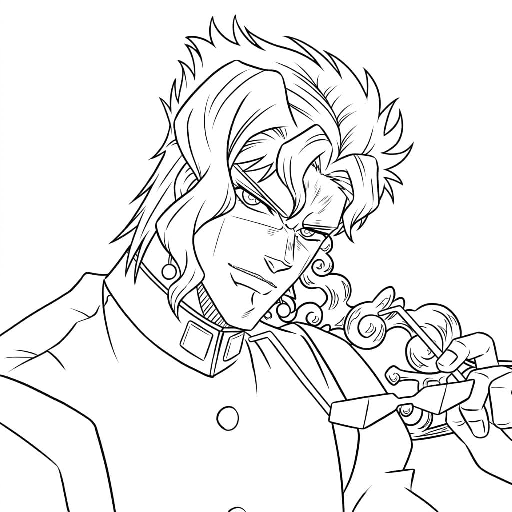 Coloriage Noriaki Kakyoin Nuit Rouge