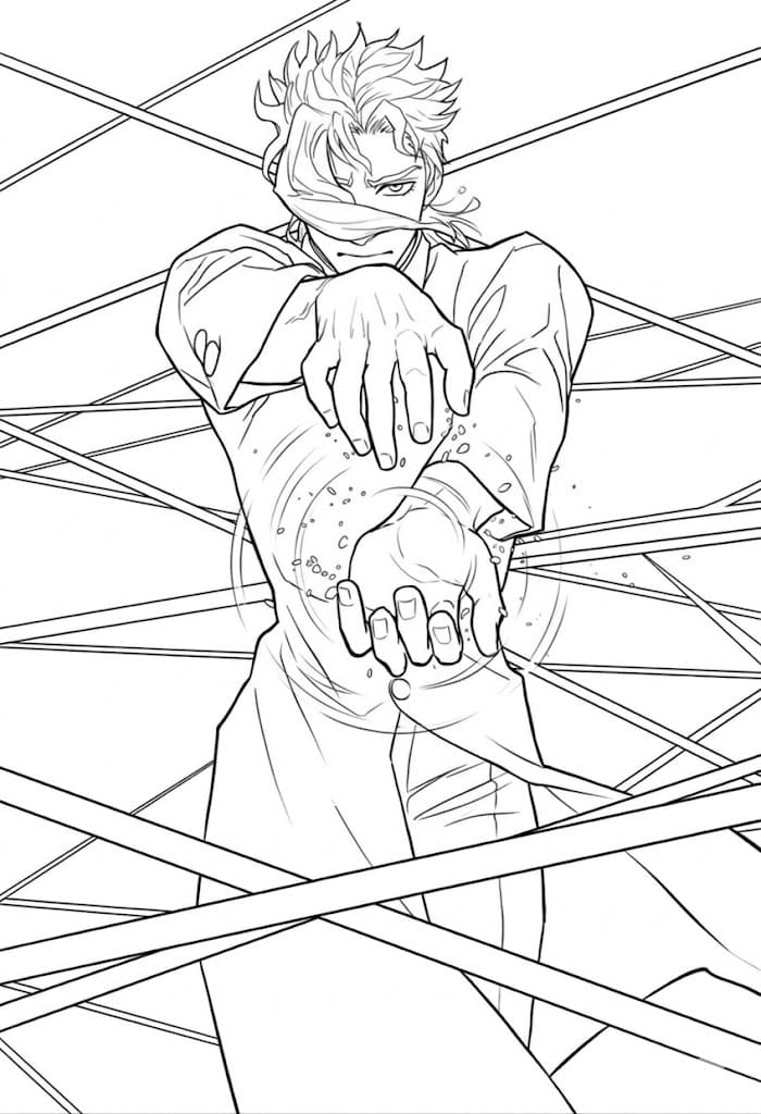 Coloriage Noriaki Kakyoin Prison Invisible