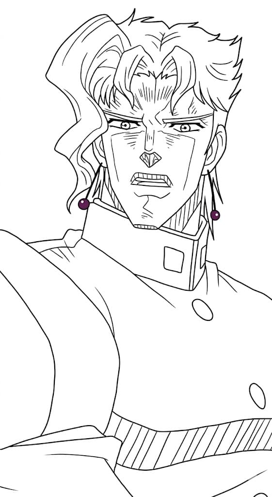 Coloriage Noriaki Kakyoin Solitude Froide