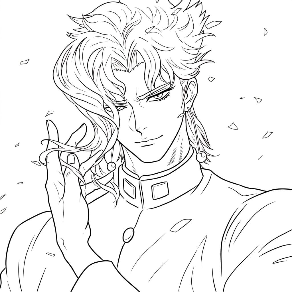 Coloriage Noriaki Kakyoin Sourire Dangereux