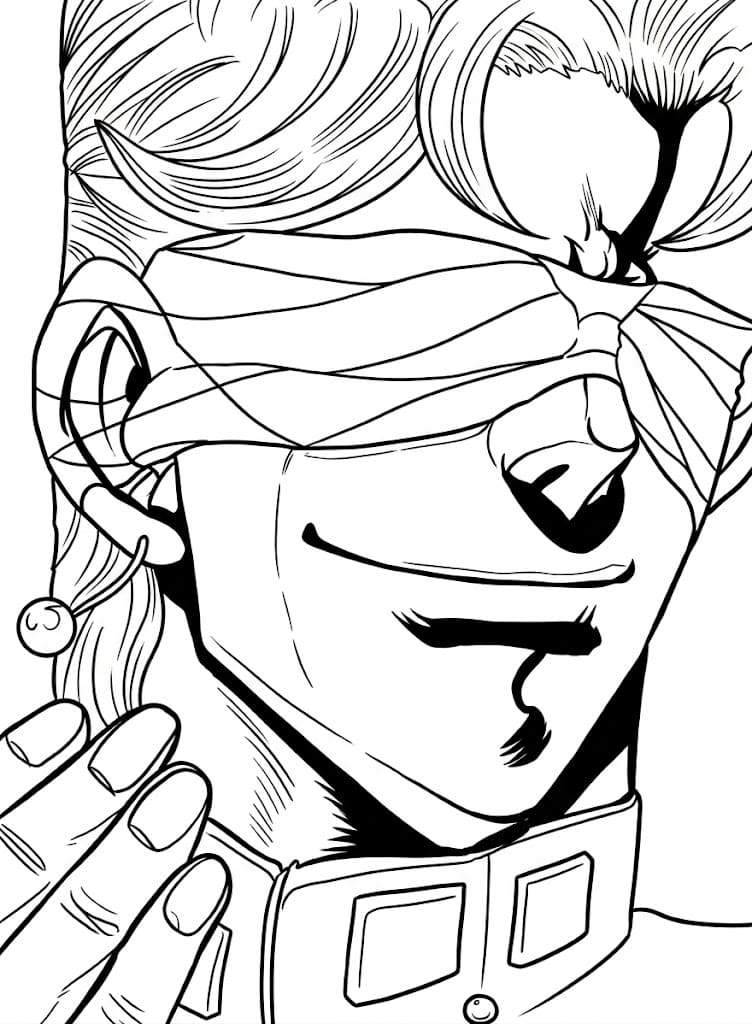 Coloriage Noriaki Kakyoin Vision Cachée