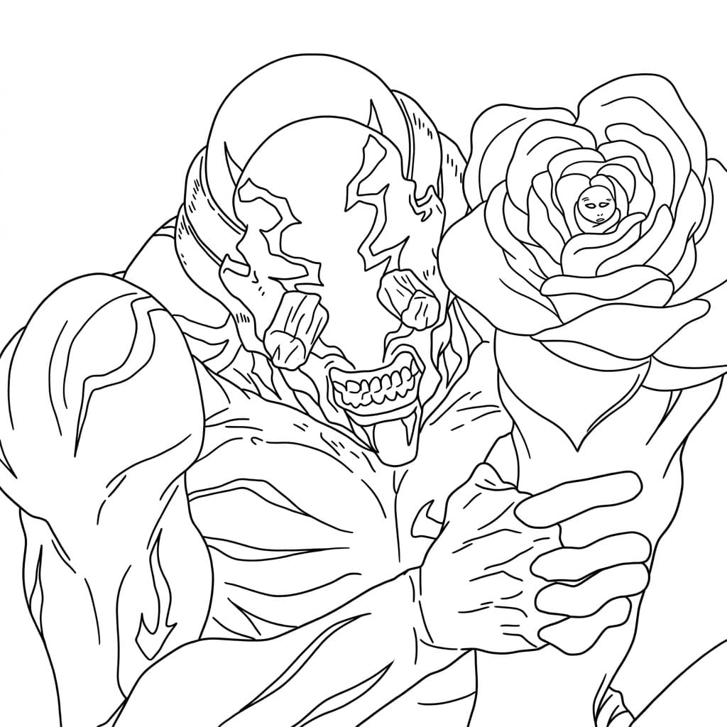 Coloriage Rose de Hanami