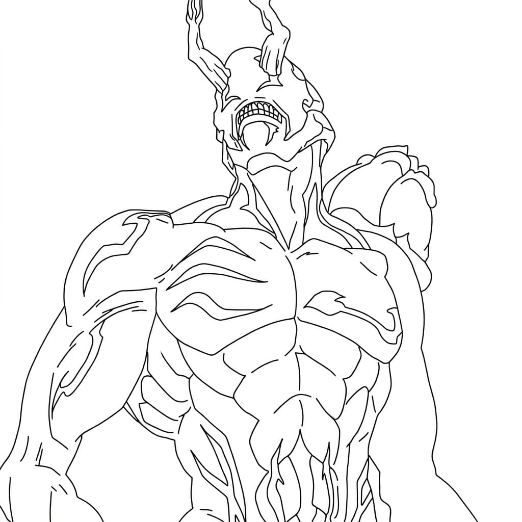 Coloriage Rugissement de Hanami