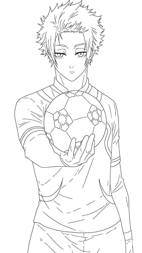 Coloriage Sae Itoshi Concentration Totale