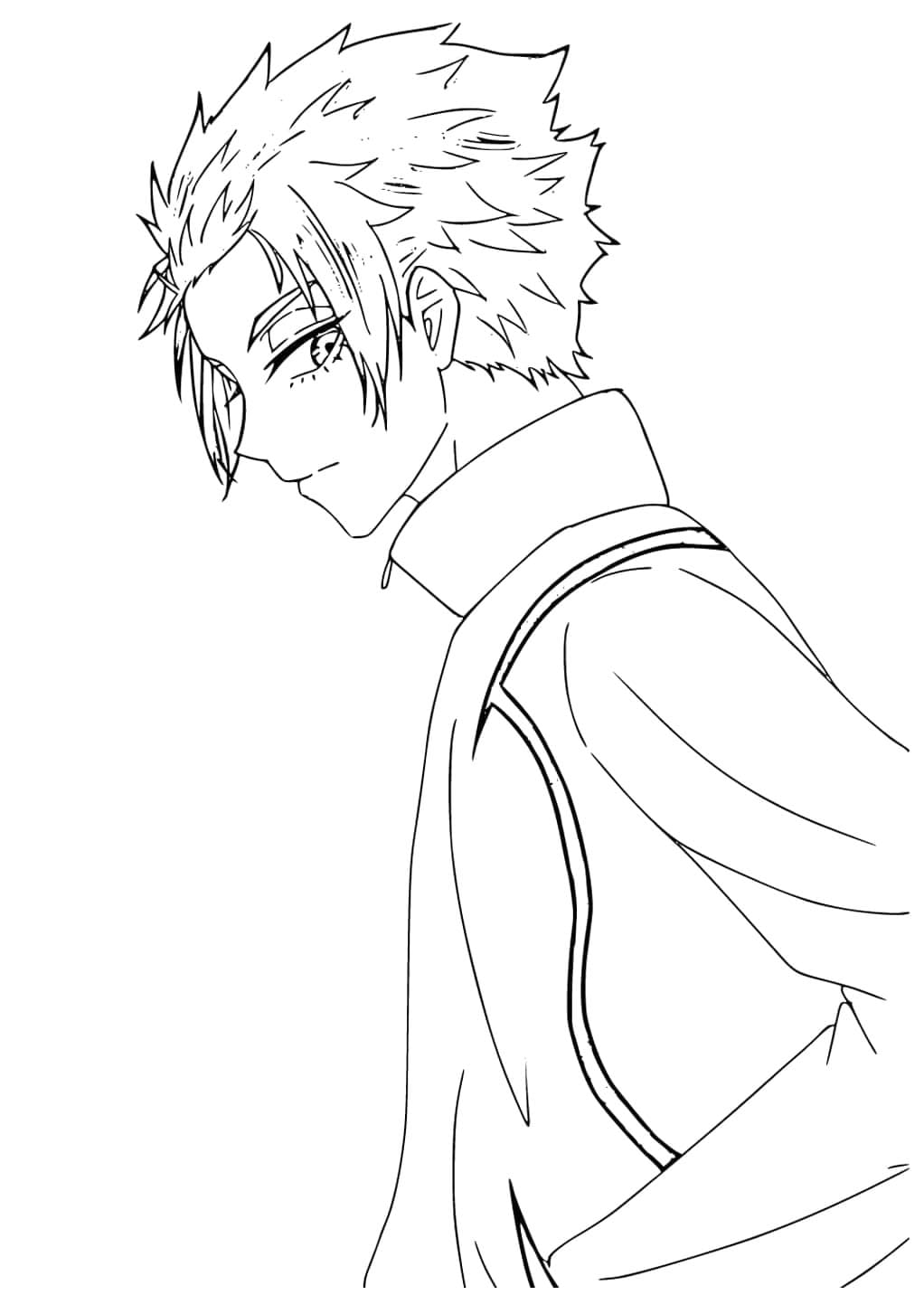 Coloriage Sae Itoshi dans Anime Blue Lock