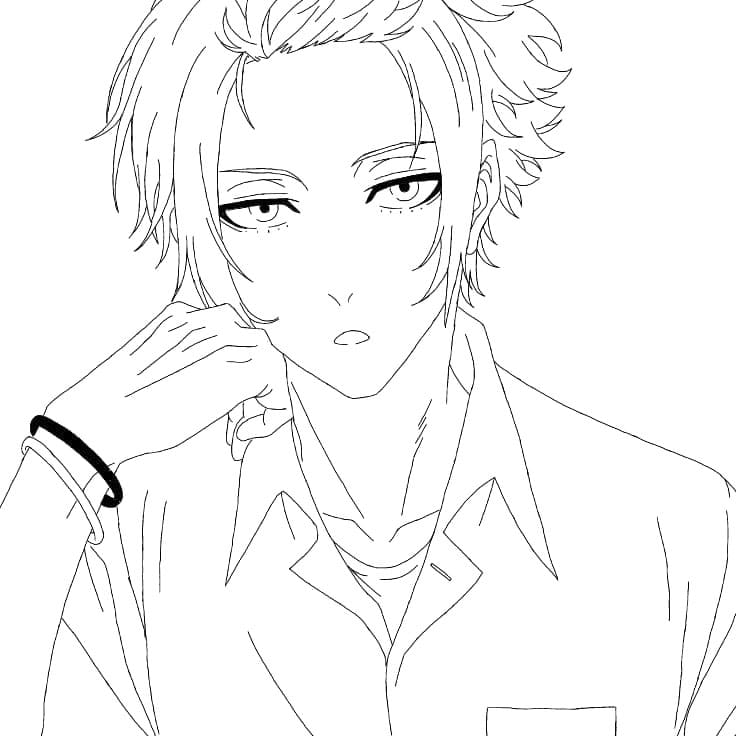 Coloriage Sae Itoshi dans Blue Lock