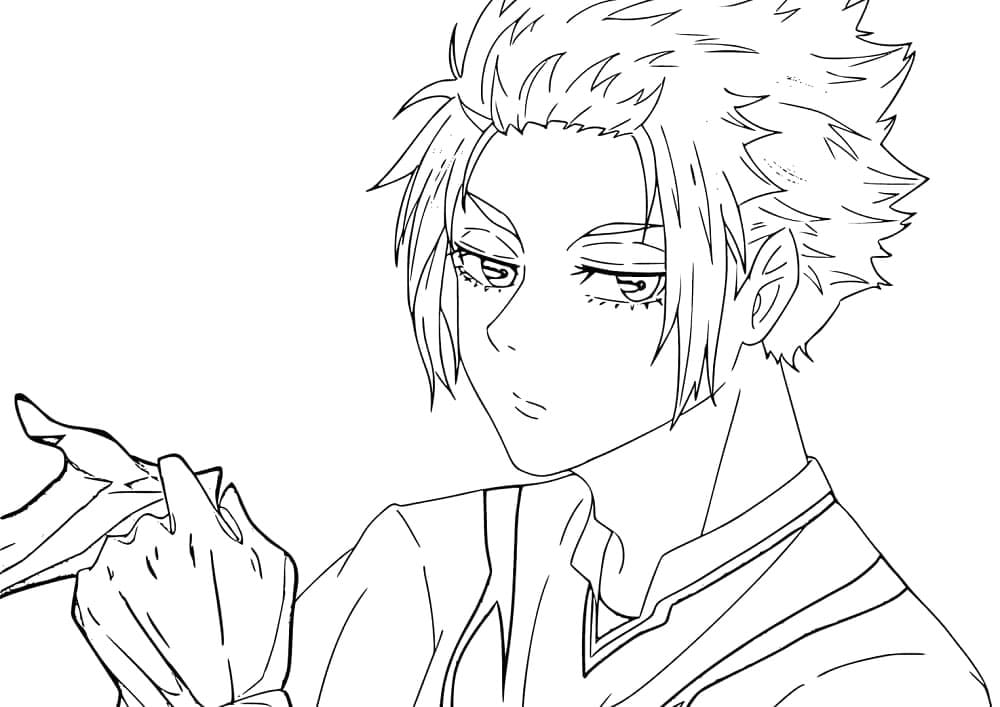 Coloriage Sae Itoshi de Anime Blue Lock