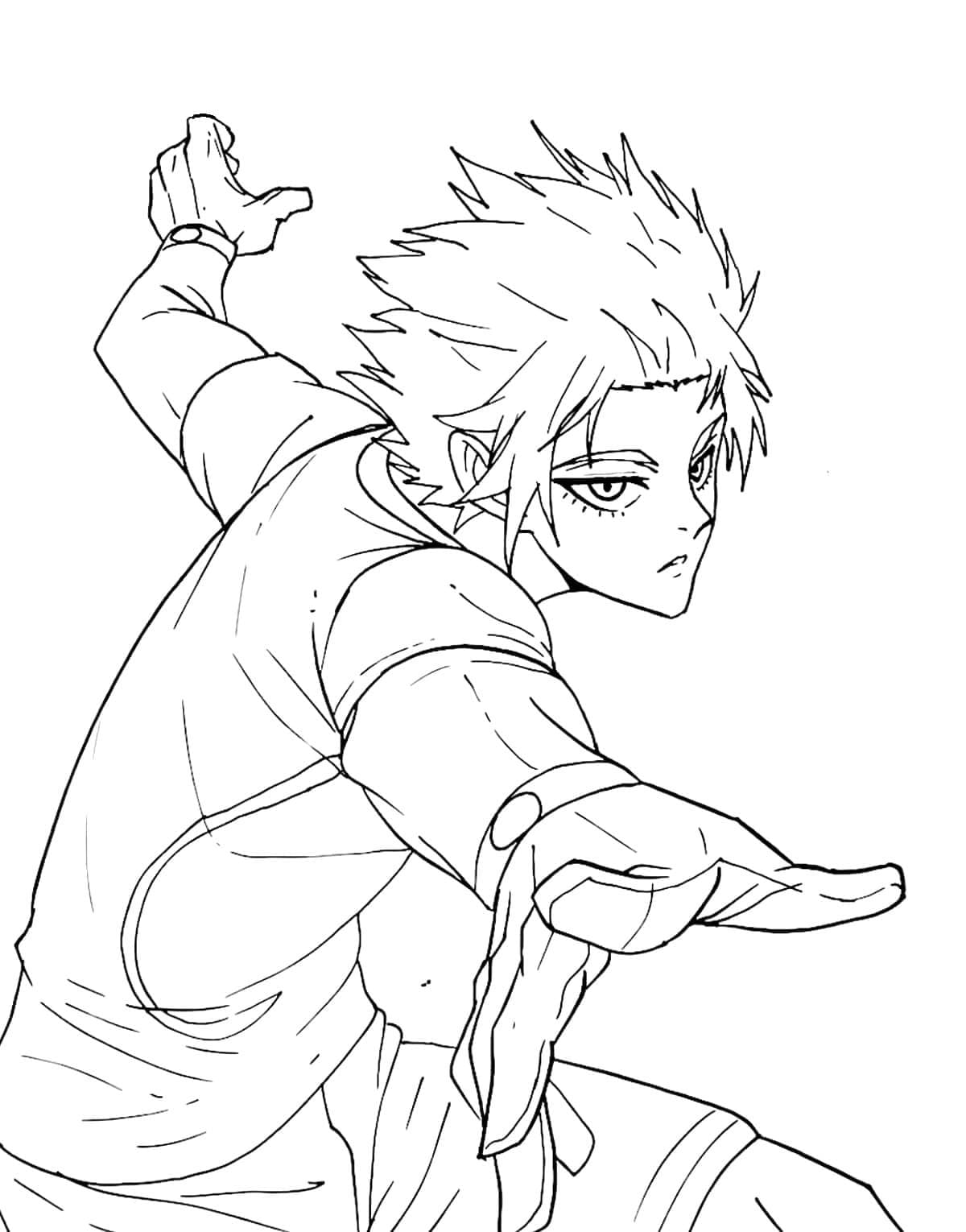 Coloriage Sae Itoshi de Blue Lock