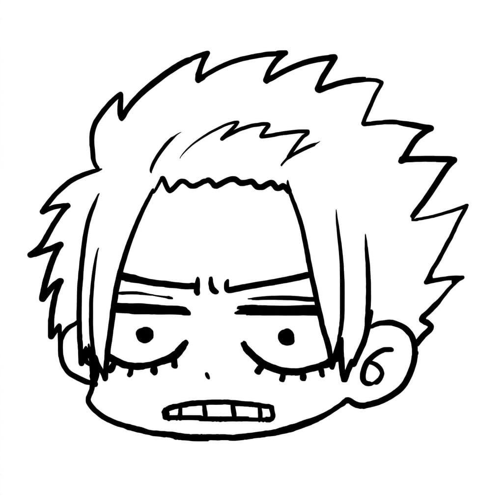 Coloriage Sae Itoshi Expression Amusante