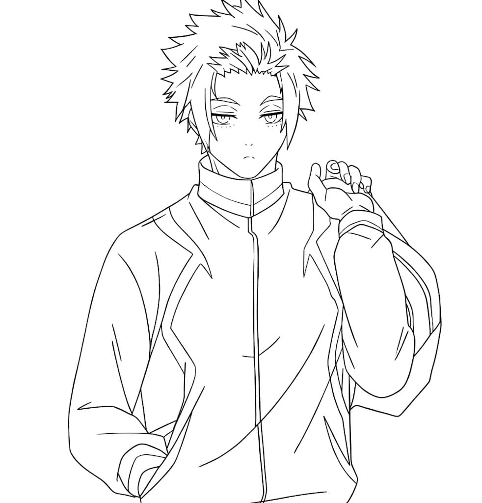 Coloriage Sae Itoshi Mouvement Rapide