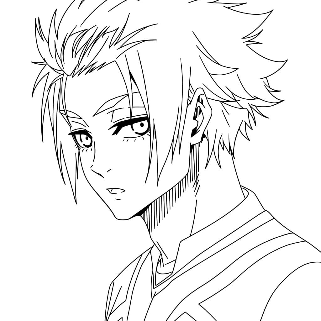 Coloriage Sae Itoshi Profil Fier