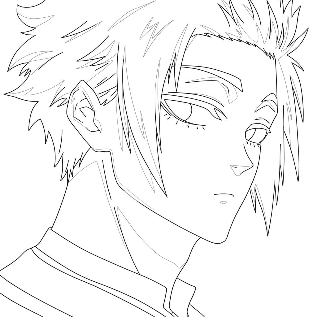 Coloriage Sae Itoshi Profil Mystérieux