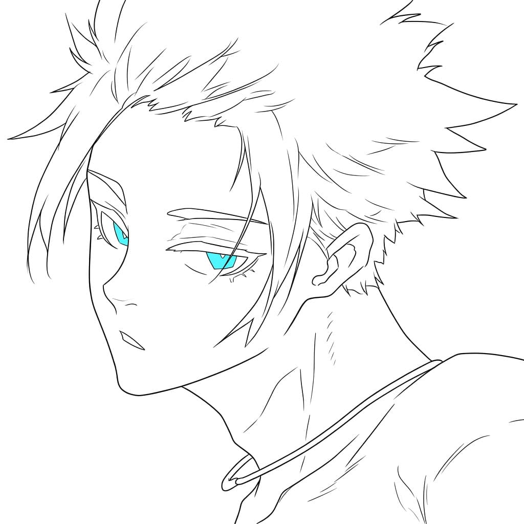 Coloriage Sae Itoshi Regard Froid