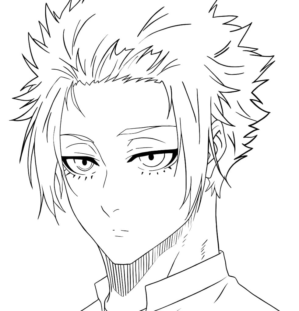 Coloriage Sae Itoshi Regard Profond