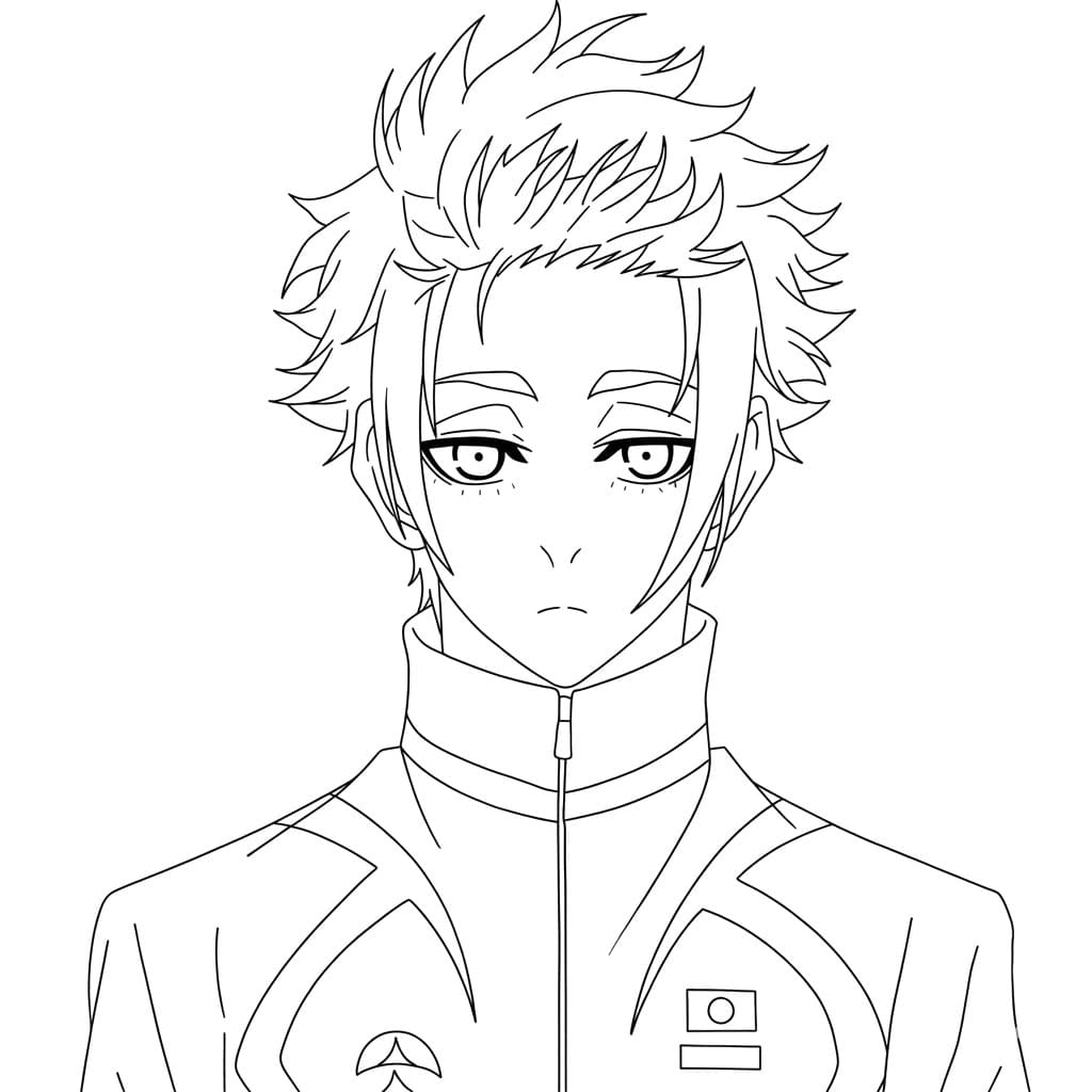 Coloriage Sae Itoshi Style Moderne