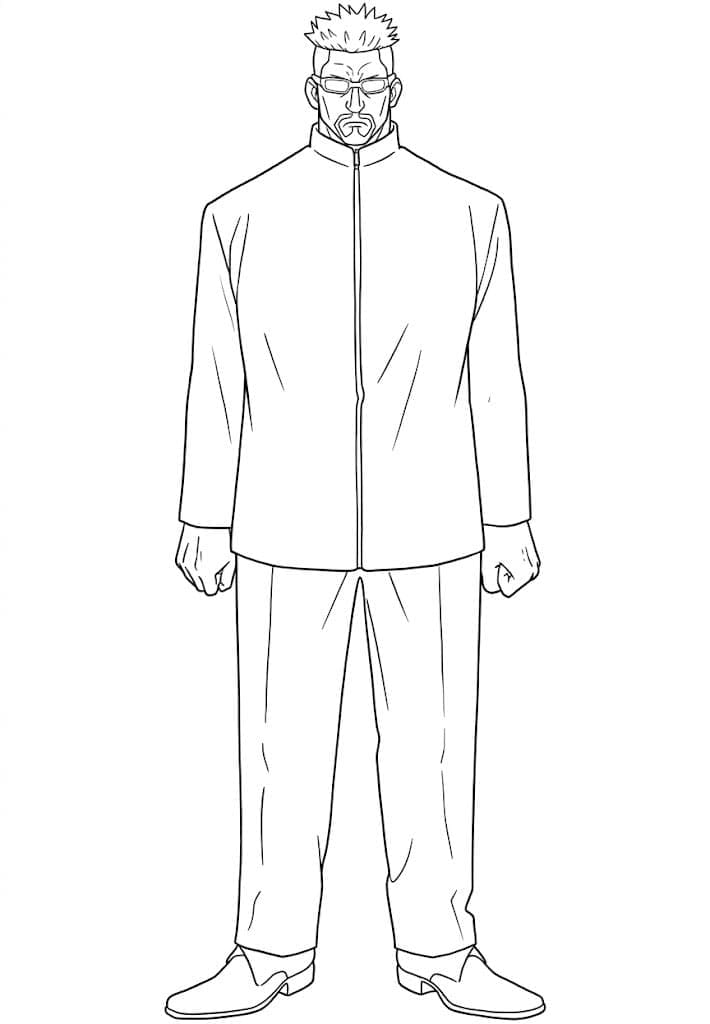 Coloriage Sérieux Masamichi Yaga