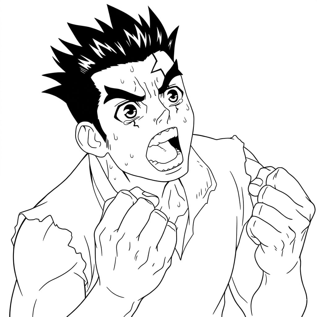 Coloriage Taiju Oki a applaudi