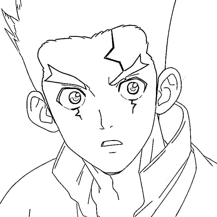 Coloriage Taiju Oki dans Anime Dr. Stone