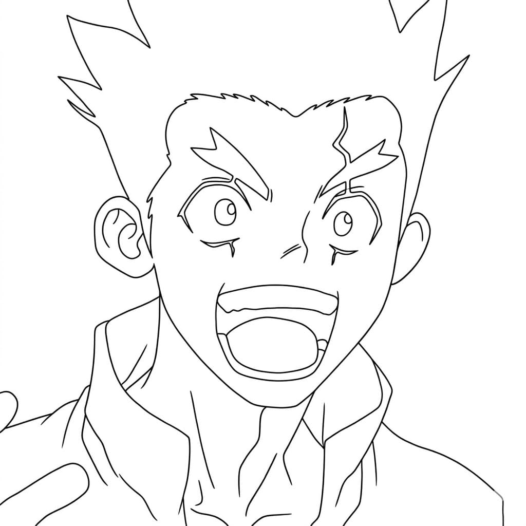 Coloriage Taiju Oki est heureux