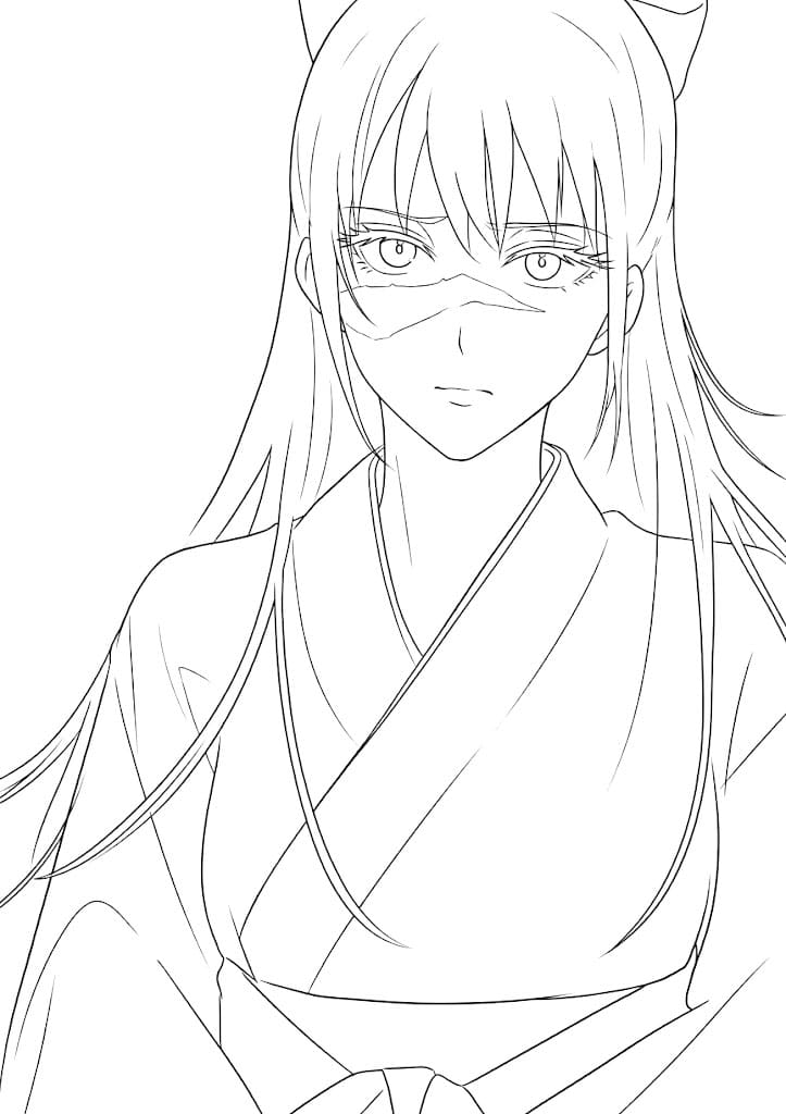 Coloriage Utahime Iori Déterminée