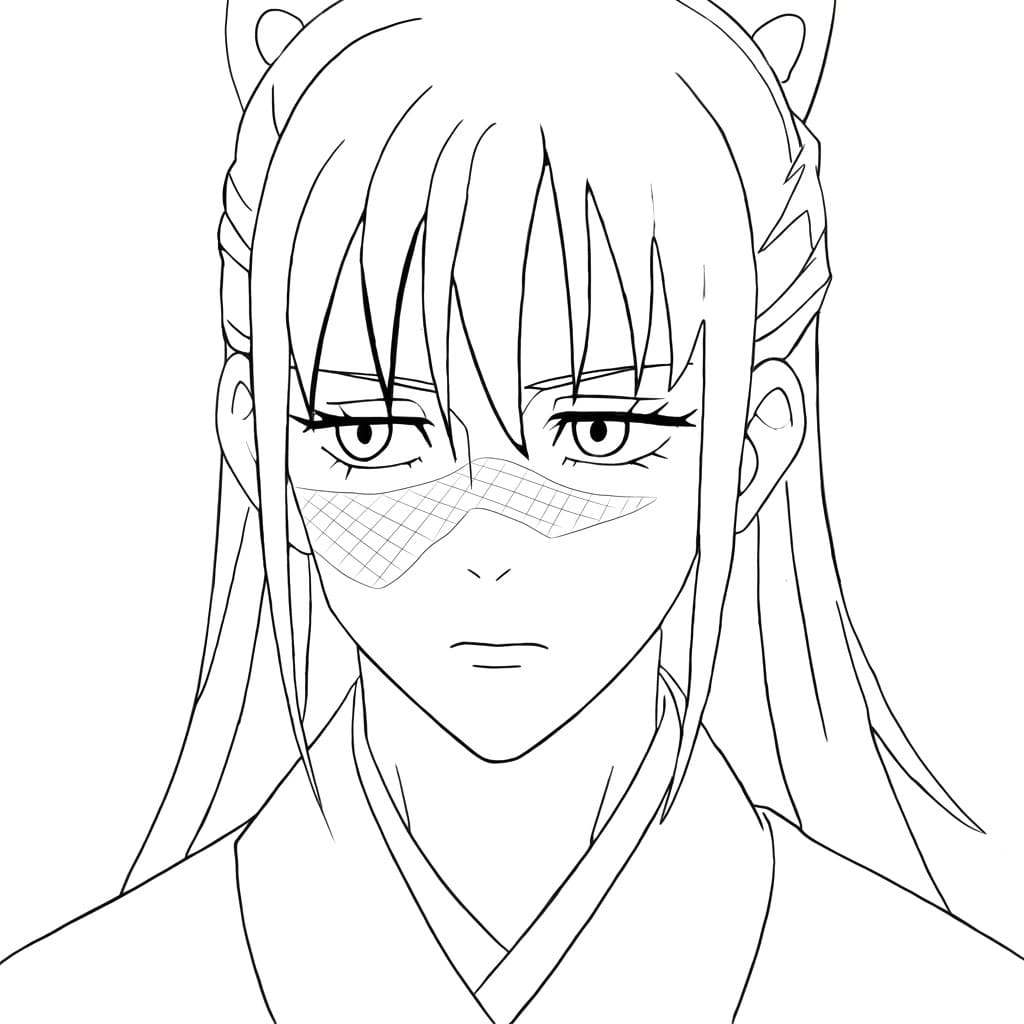 Coloriage Utahime Iori Inquiète