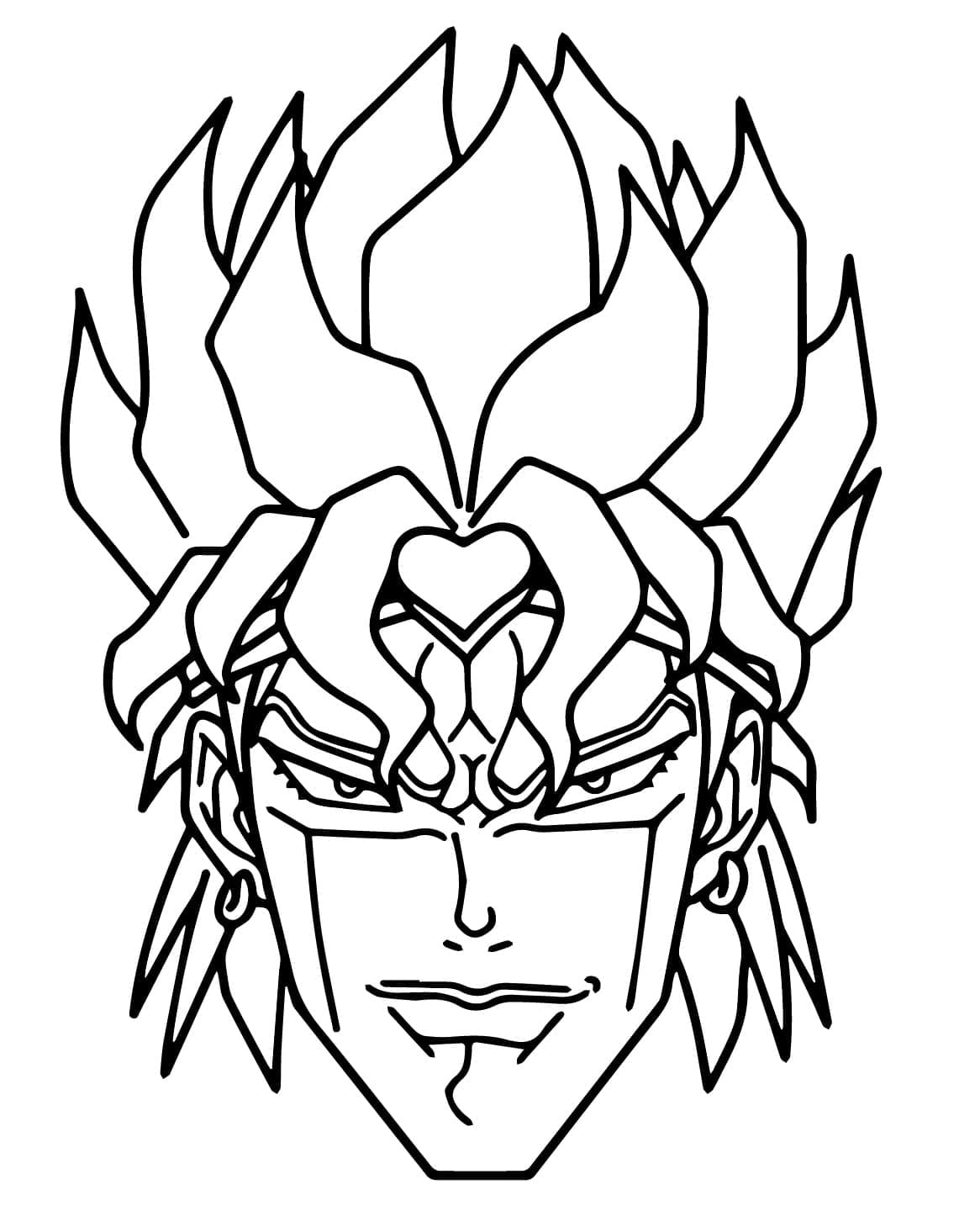 Coloriage Visage de Dio Brando