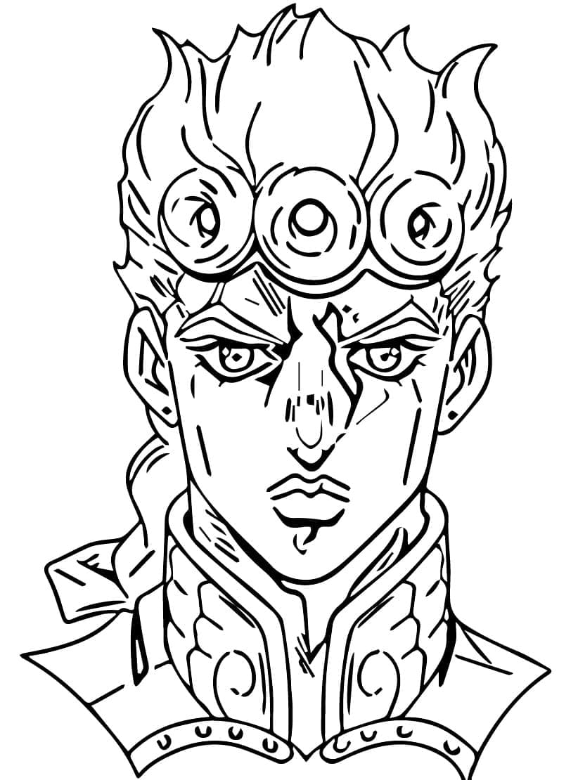 Coloriage Visage de Giorno Giovanna