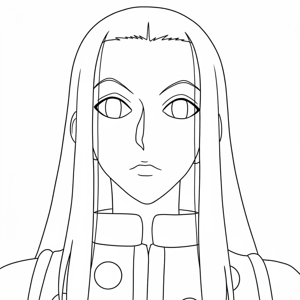 Coloriage Visage Illumi Zoldyck
