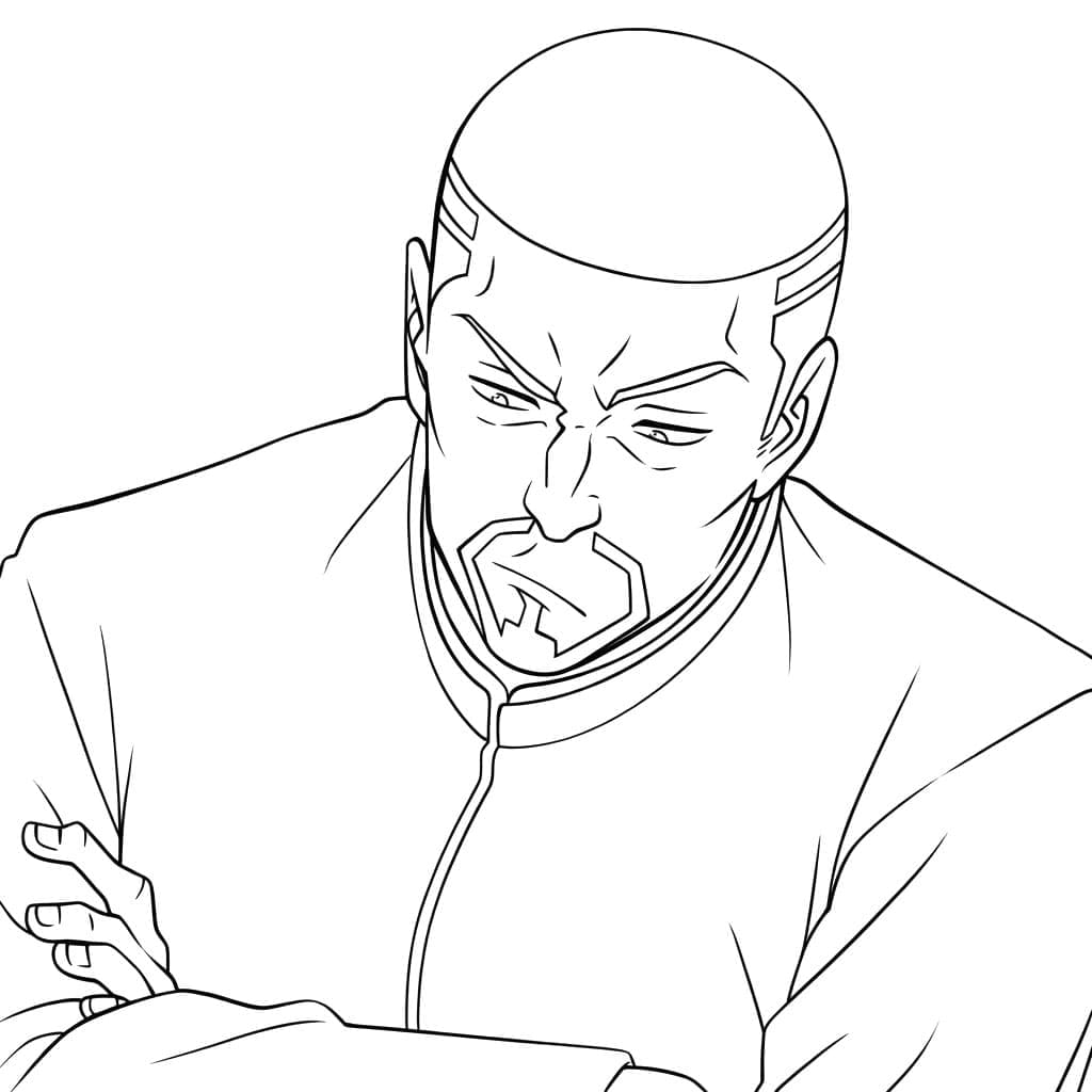 Coloriage Visage Masamichi Yaga