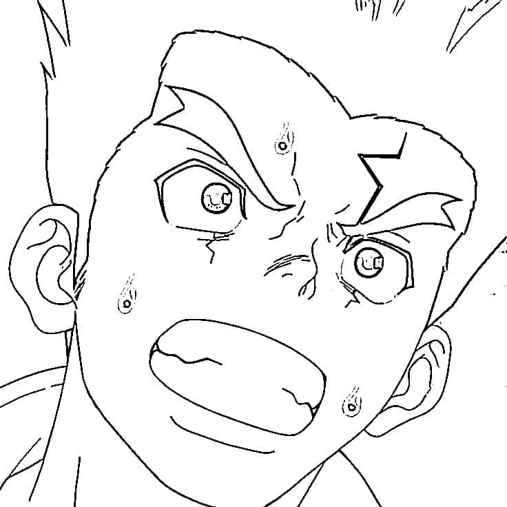 Coloriage Visage Taiju Oki