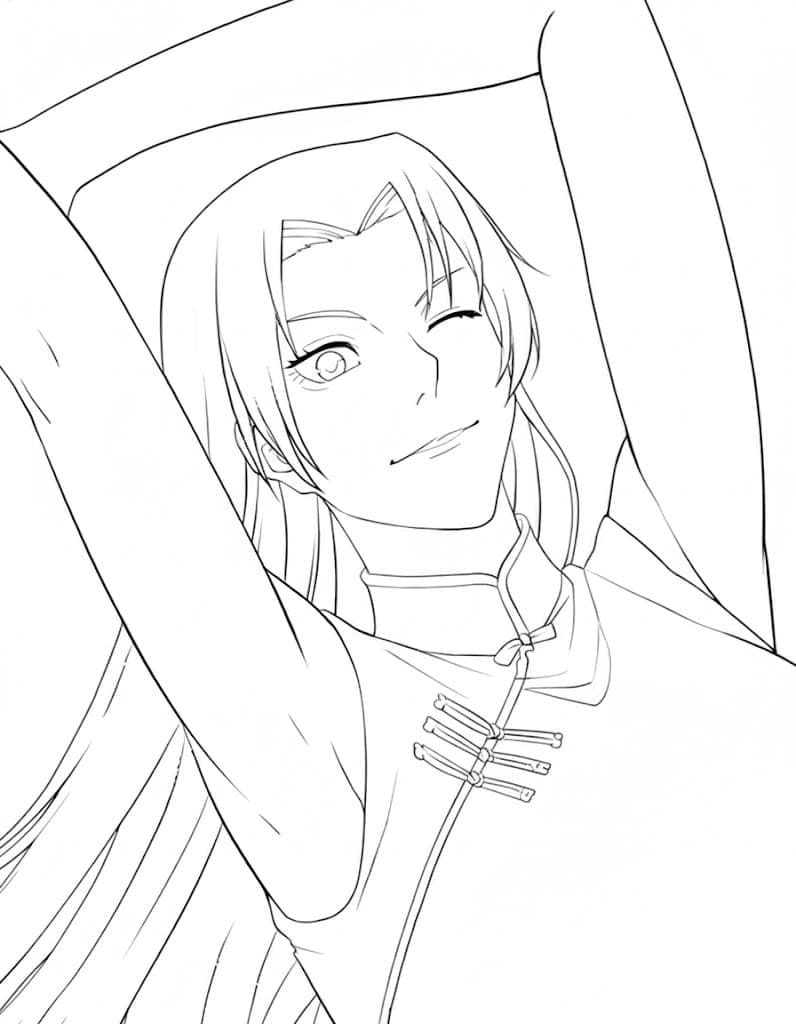 Coloriage Yuki Tsukumo de Anime Jujutsu Kaisen