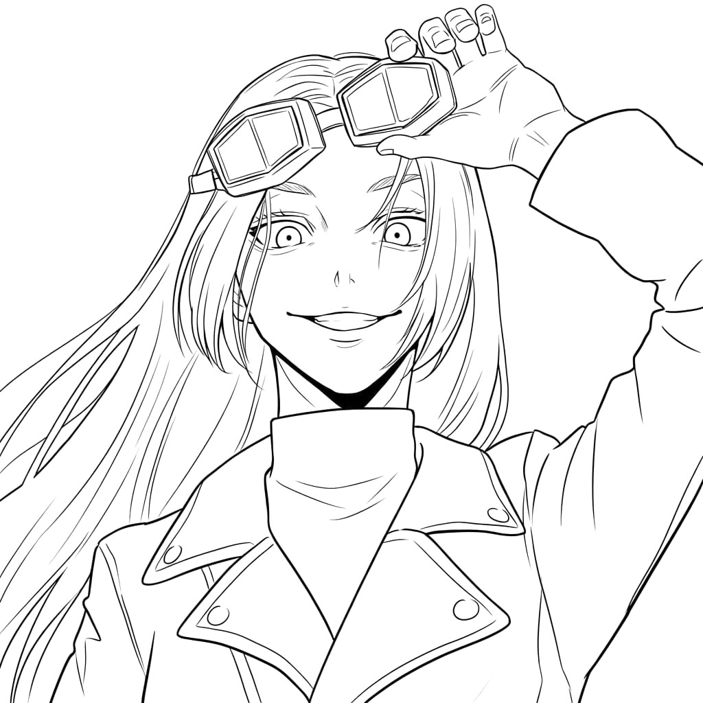 Coloriage Yuki Tsukumo est cool