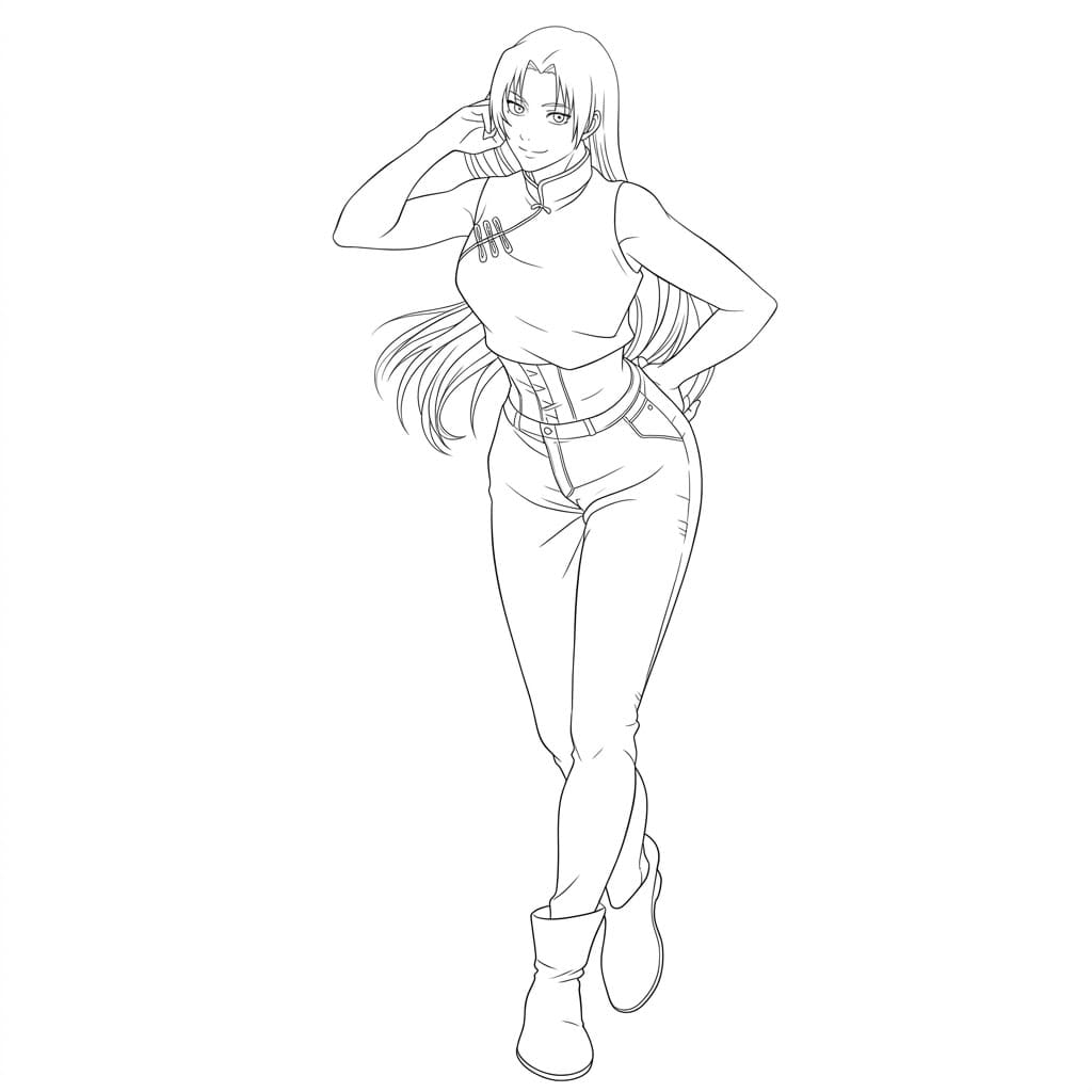 Coloriage Yuki Tsukumo jolie