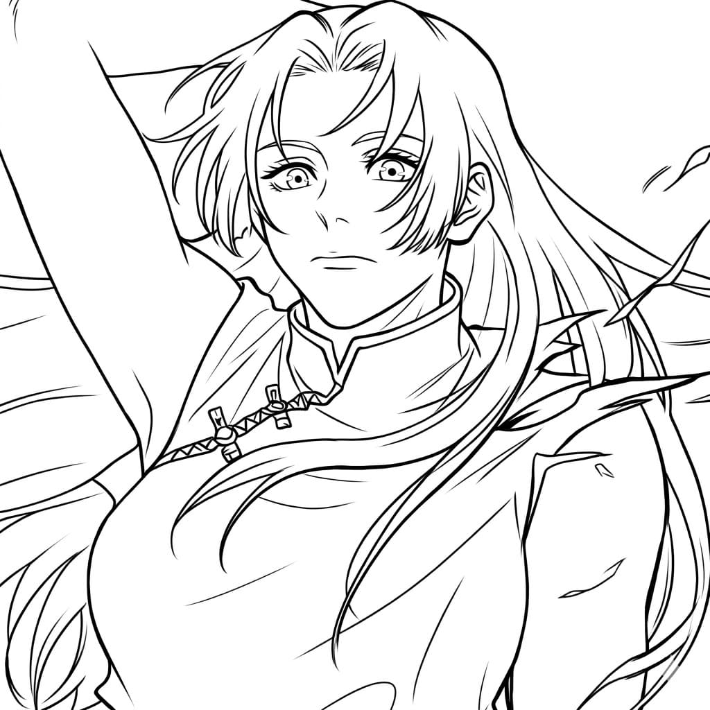 Coloriage Yuki Tsukumo magnifique