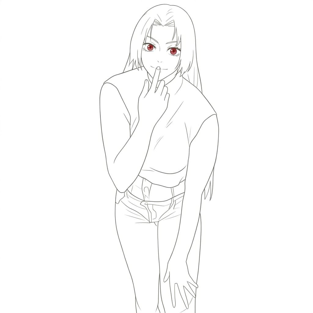 Coloriage Yuki Tsukumo mignonne