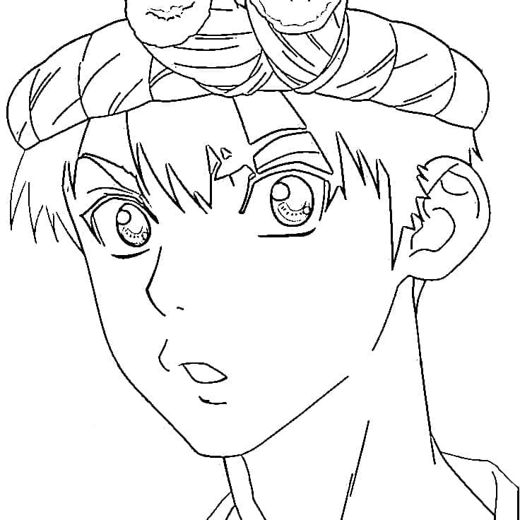 Coloriage Chrome dans Dr Stone