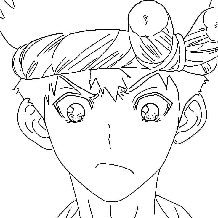 Coloriage Chrome de Dr Stone