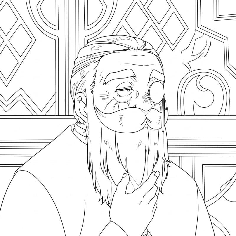Coloriage Denken dans Frieren Beyond Journey's End