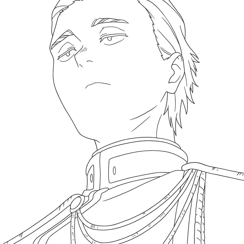 Coloriage Denken visage jeune