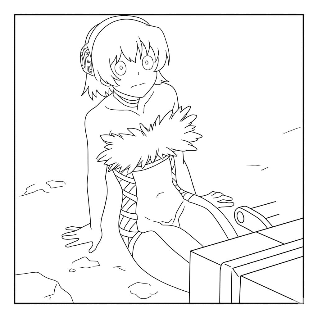Coloriage Effrayante Yuzuriha Ogawa