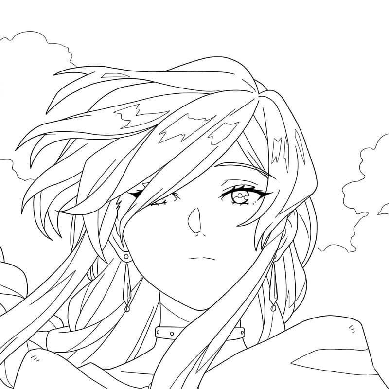 Coloriage Flamme de Anime Frieren Beyond Journey's End
