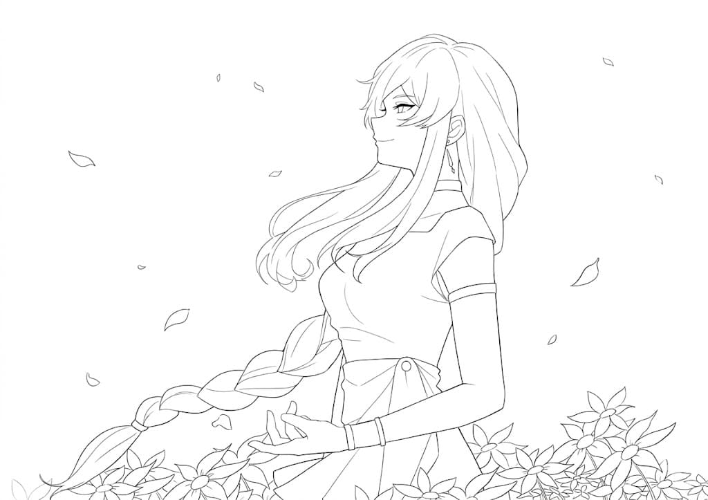 Coloriage Flamme et le Vent