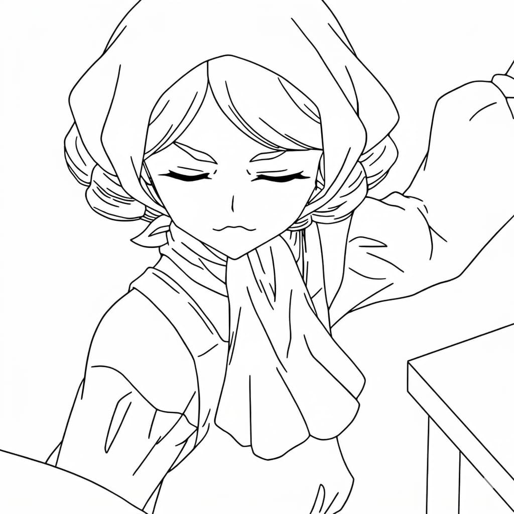 Coloriage François Fatiguée