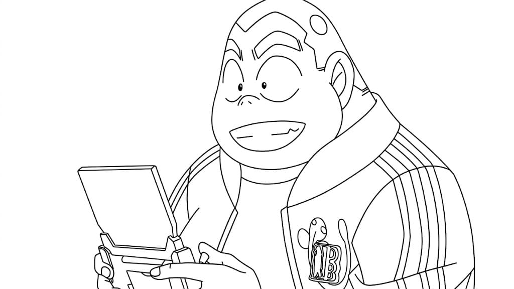 Coloriage Genta Kojima avec la console