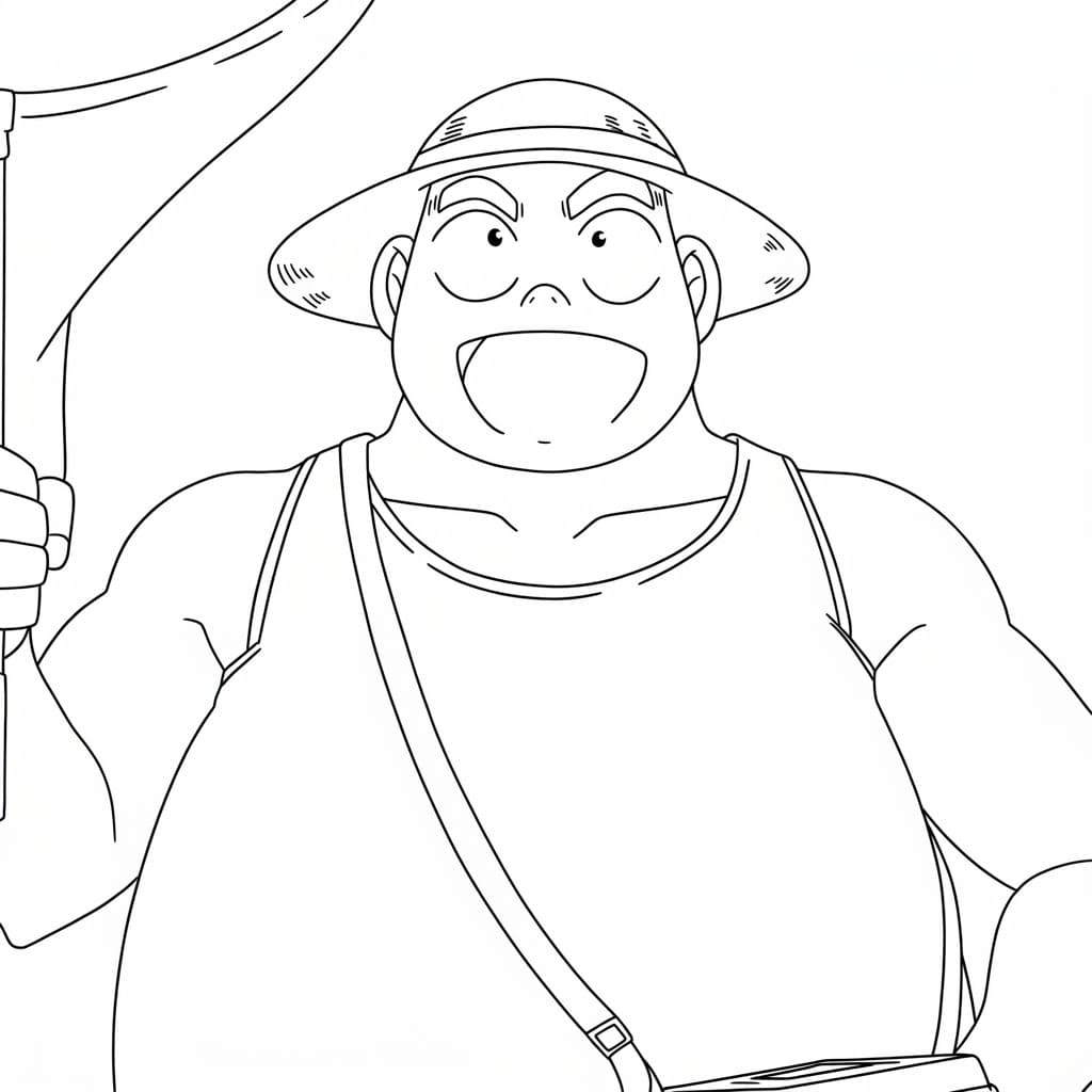 Coloriage Genta Kojima explorateur