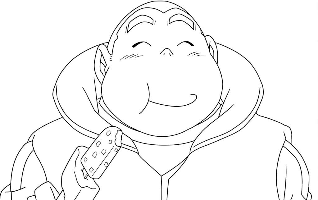 Coloriage Genta Kojima heureux