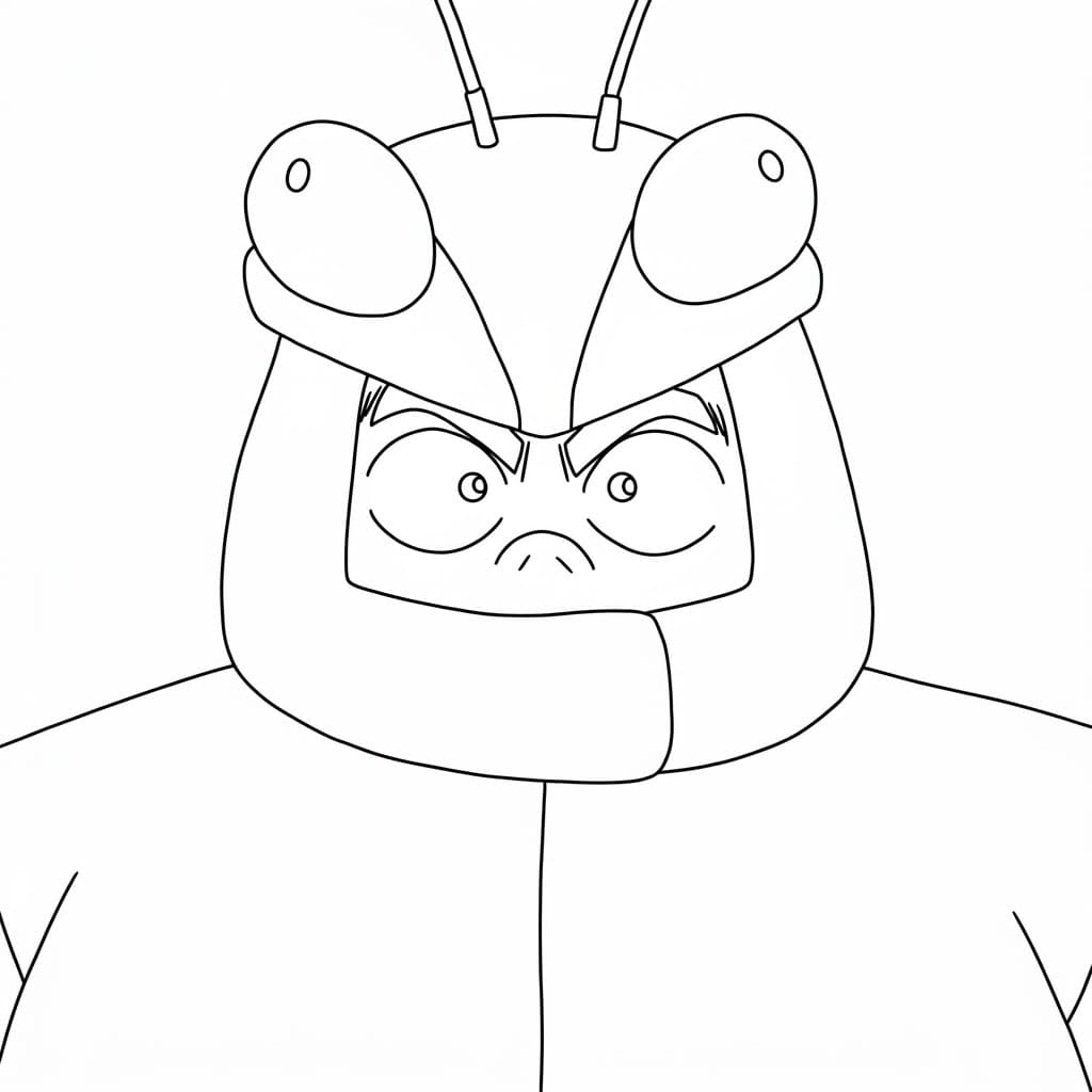 Coloriage Genta Kojima insecte drôle