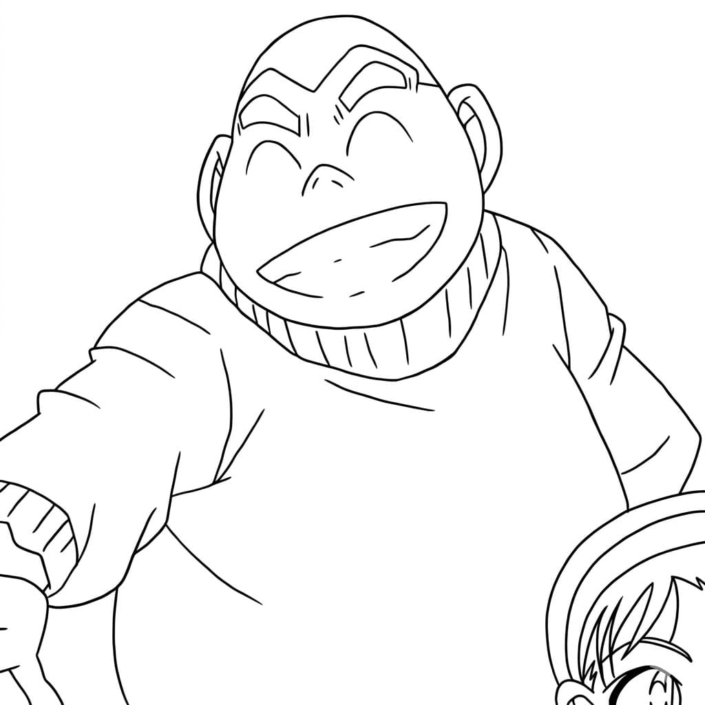 Coloriage Genta Kojima souriant